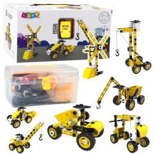 Lean Toys Építőblokk készlet Építőgépek 8 az 1-ben 100db építkezés