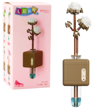 Lean Toys Építőelemek Pamut virágág fiolában 392 db. építkezés