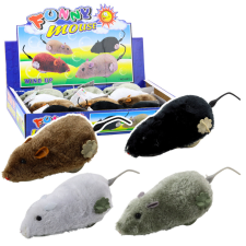 Lean Toys Felhúzható szőrös egér lovaglás interaktív keverék plüssfigura