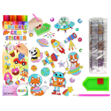 Lean Toys Gyémánt hímző matricakészlet Space Astronaut Mosaic kreatív és készségfejlesztő