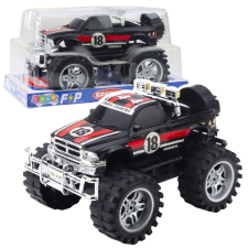 Lean Toys Hátsókerék-hajtású terepjáró, piros és fekete autópálya és játékautó