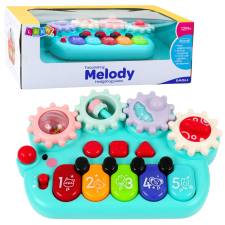 Lean Toys Interaktív zongora gyerekeknek Gears Blue készségfejlesztő