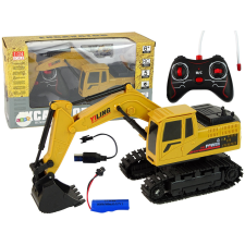 Lean Toys Jármű Excavator R/C 1:24 Sárga távirányítós modell