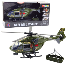 Lean Toys Katonai helikopter Katonai horoghordágy Fények Hangok 1:12 autópálya és játékautó