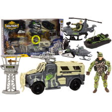 Lean Toys Katonai készlet Katonai harci jármű Helikopter Katonák Tartozékok Hangok játékfigura