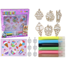 Lean Toys Kreatív készlet ólomüveg ablak olvadó festék fagylalt édességek 3D kreatív és készségfejlesztő