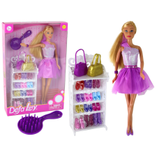 Lean Toys Lucy Doll Lila csillogó ruha szett cipő baba