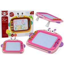 Lean Toys Mágneses festőtábla 4 színű leírással 4 bélyeg, rózsaszín kreatív és készségfejlesztő