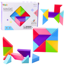 Lean Toys Mágneses Tangram Blocks Színes Puzzle Matricák 9 db. barkácsolás, építés