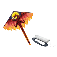 Lean Toys Nagy sárkánysárkány piros hosszú farok 170cm x 130cm homokozójáték