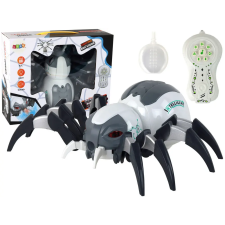 Lean Toys Nagy távirányítós RC Spider, elemmel működik, fehér és szürke távirányítós modell