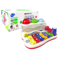 Lean Toys Oktatási cimbalom toddler Hammer színes golyókhoz játékhangszer
