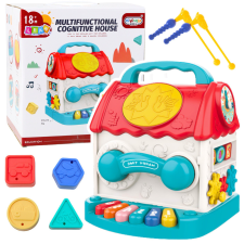 Lean Toys Oktatási Ház Interaktív kocka csörgő válogató színesen hangzik készségfejlesztő