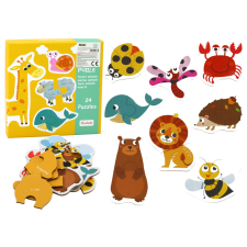 Lean Toys Oktatási Rejtvény Állatok Puzzle Angoltanulás 48 db. puzzle, kirakós