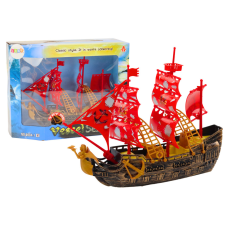 Lean Toys Pirate Ship Lights Sounds Wheels Brown autópálya és játékautó