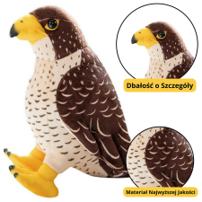 Lean Toys Plüss játék Falcon Bird Brown 30cm plüssfigura