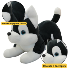 Lean Toys Plüss Mascot Husky Dog fekete-fehér 30cm plüssfigura