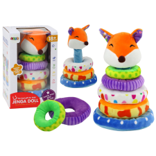 Lean Toys Plüss Piramis Fox Oktató kabalája Színes 27 cm készségfejlesztő