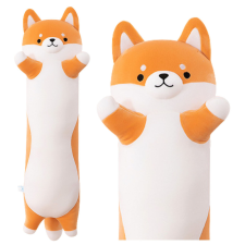 Lean Toys Plüss Shiba Dog Mascot párna, hosszúkás, görgős, 60 cm plüssfigura