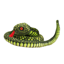 Lean Toys Plüss Snake Mascot világoszöld 100 cm plüssfigura