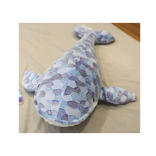 Lean Toys Plüss Whale Mascot szürke 110 cm plüssfigura