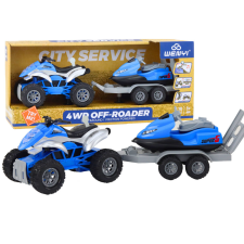 Lean Toys Quad pótkocsival csónak és jet ski szállítására autópálya és játékautó