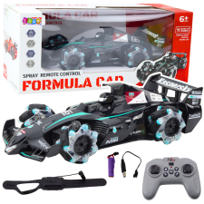 Lean Toys RC autó sportkocsi távirányítós füsthatás 2.4G fekete távirányítós modell