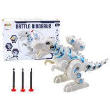 Lean Toys Robot dinoszaurusz Dart Launcher Lights Fehéren hangzik távirányítós modell