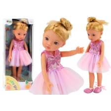 Lean Toys Rózsaszín balerina baba balerina baba ruha 33cm baba