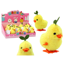 Lean Toys Sárga óramű Ugró Tyúk Levéllel játékfigura