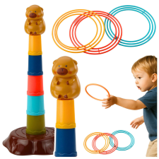 Lean Toys Skill Game Throwing Hoops at the Target 5 Levels Capybara oktatójáték
