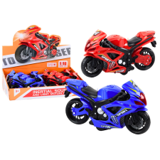 Lean Toys Sportmotorkerékpár súrlódó meghajtó fény és hang 2 színben autópálya és játékautó