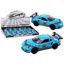 Lean Toys Sports Car Car 1:32 Action Figure Blue Spoiler Metal autópálya és játékautó