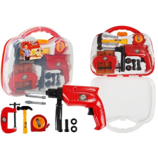 Lean Toys Szerszámkészlet tokban Fúrócsavarok Kalapács barkácsolás, építés