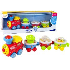 Lean Toys Színes oktatóvonat kisgyermekeknek Fény- és hanghatások 14605 készségfejlesztő