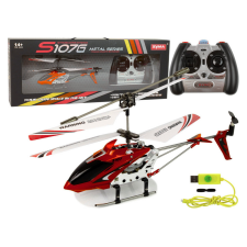 Lean Toys Távirányítós RC helikopter giroszkóp Syma S107G Red helikopter és repülő