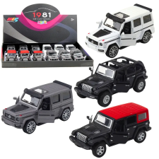 Lean Toys Terepjáró SUV autó Fém visszahúzható meghajtó Nyíló ajtók Mix autópálya és játékautó