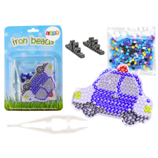 Lean Toys Vasaló gyöngyök készlet Auto Police Beads fogó sablon kreatív és készségfejlesztő