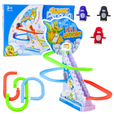 Lean Toys Vicces Penguin Race Racer Ice Slide Track gyerekeknek Toy Lights Hangok oktatójáték