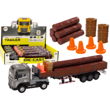 Lean Toys Wood Truck Truck Trailer 1:24 Farönk Hangok Fények autópálya és játékautó