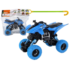 Lean Toys XC Quad Vehicle Friction Drive kék autópálya és játékautó