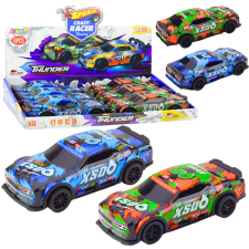 Lean Toys XS06 versenyautó meghajtó lámpái narancssárga kék hangok autópálya és játékautó