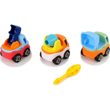 leantoys 3 Db Építőipari Autó Készlet Szétszereléshez + Csavarhúzó Betonkeverő Daru Billenő 12718 (12718) autópálya és játékautó