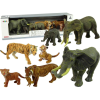 leantoys Afrikai Vadon Élő Állatos Figurakészlet - Elefántokkal, Tigrisekkel, 9998 (9998)