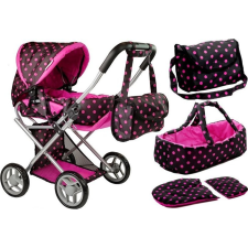 leantoys Alice Baba Hordtáska Fekete És Rózsaszín (7693) babakocsi