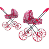 leantoys Babakocsi Nagy Kerekek Összecsukható Rózsaszín Szívek (17740)