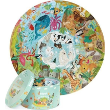 leantoys Boppi Kerek Puzzle 150 Darabos - Állatok A Világ Körül (5060459743595) puzzle, kirakós