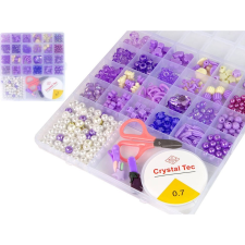 leantoys Ékszer Készítés Gyöngy Készlet Lila Klipszek (13458) kreatív és készségfejlesztő