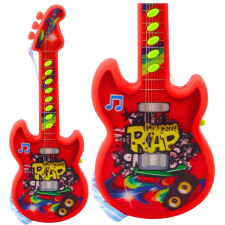 leantoys Elektromos Gitár Gyerekeknek Dallamok Solmizációs Tartomány Piros 29Cm – 24759 (24759) készségfejlesztő