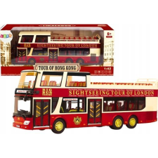 leantoys Emeletes Turistabusz - 1:42, Piros ( ) autópálya és játékautó